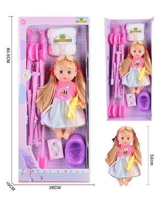 Подарочная кукла 32 см с коляской, звуковые эффекты, горшок, игрушка коляска для куклы