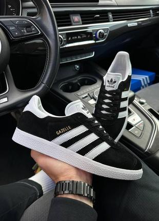 Мужские кроссовки adidas gazelle black white 41-42-43-44-45