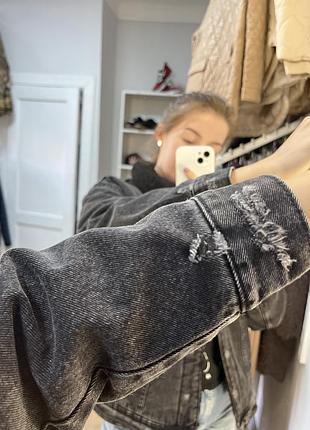 Джинсовка zara mango h&m cropp женская джинсовая куртка на меху4 фото