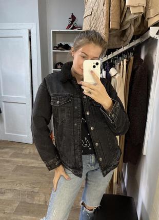 Джинсовка  mango h&m cropp женская джинсовая куртка на меху