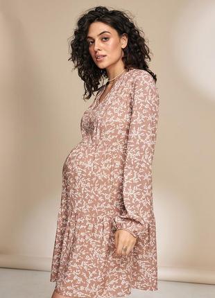 Платье для беременных и кормящих alicia dr-33.052 капучино4 фото