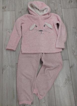 Теплая мягкая пижама костюм