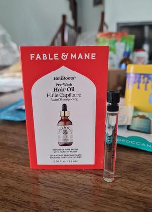 Fable & mane holiroots pre-wash hair oil культова олійка