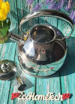 Чайник со свистком 3.0л из нержавеющей стали maestro mr-1330 чайник для индукционной плиты чайник газовый5 фото