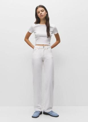 Прямі джинси із середньою посадкою pull&bear 96863002 фото