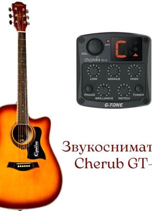 Акустична гітара equites eq900c вѕ 41+п'єзодатчик cherub gt-3 pream