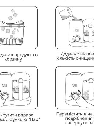 Блендер - пароварка для приготовления прикорма для детей boboduck f6208 green3 фото