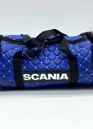 Сумка з логотипом "scania" синя з екошкіри 500х230