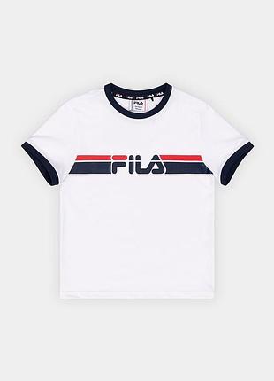 Белая футболка fila