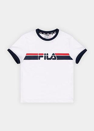 Белая футболка fila