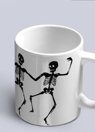 Чашка "друзі - скелети". біла1 фото