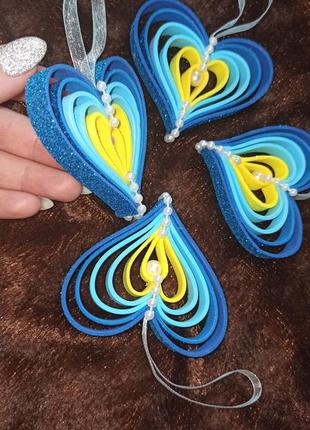 Новогодние игрушки елочные украшения сердечко