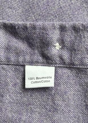 Сорочка\рубашка emmett slim fit purple brushed cotton shirt5 фото