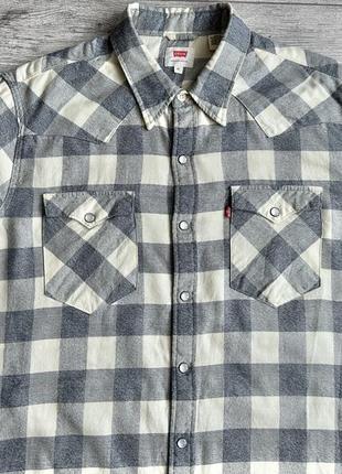 Сорочка\рубашка levis barstow western flannel shirt4 фото