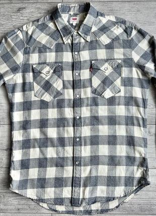 Сорочка\рубашка levis barstow western flannel shirt3 фото