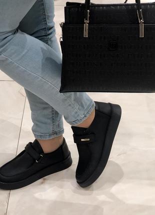 Женские замшевые туфли на низком ходу черные мокасины со шнуровкой 28449 mario muzi 29384 фото