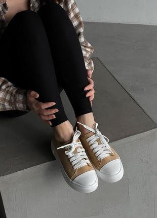 🦋качественная натуральная кожа 🦋 женские кроссовки 20235 фото