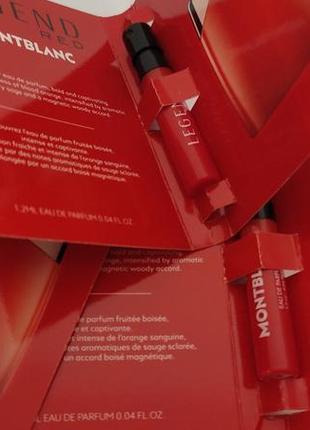 Montblanc legend red parfum пробник 1,2ml2 фото