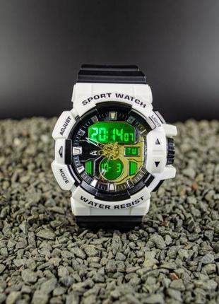 Мужские водонепроницаемые спортивные часы скомбинированной индикацией sanda 3129 wb