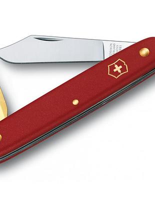 Ніж садовий victorinox budding 2 100мм,2функ,крас.мат 3.9110 (блістер)