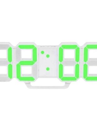 Настольные электронные светодиодные часы led от usb зелёные