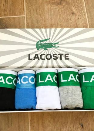 Набор из 5 шт. мужские трусы lacoste люкс качество с вышивкой крокодилом хлопок9 фото