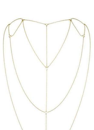 Ланцюжок для спини bijoux indiscrets magnifique back and cleavage chain - gold, прикраса для тіла feromon2 фото
