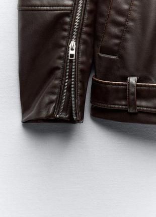 Кожаная куртка zara2 фото