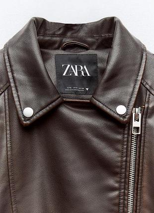 Кожаная куртка zara3 фото