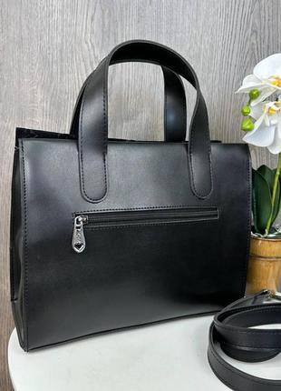 Женская замшевая сумка с тиснением черная, сумочка на плечо из натуральной замши6 фото