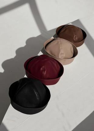 Кожаная панама матроса d.hats коричневая универсальная2 фото
