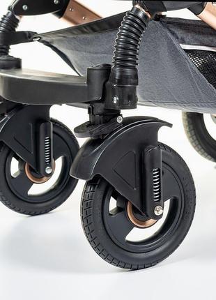 Універсальна коляска трансформер 3в1 + автокрісло ninos freelander grey3 фото