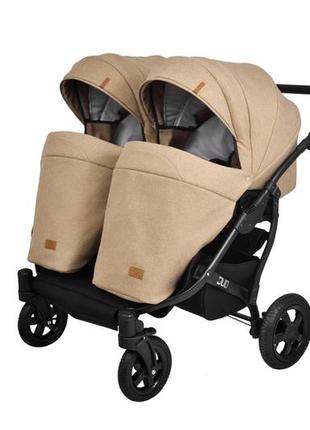 Детская универсальная коляска для двойни \погодок angelina “discovery respect” duo...