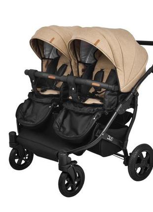 Детская универсальная коляска для двойни \погодок angelina “discovery respect” duo...