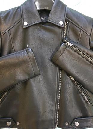 Pepe jeans куртка косуха кожзам6 фото