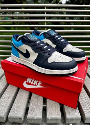 Nike air jordan 1 blue black white online