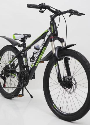 Велосипед горный  спортивный  "s200 hammer" колёса 24 дюйм х2,25, рама 141 фото