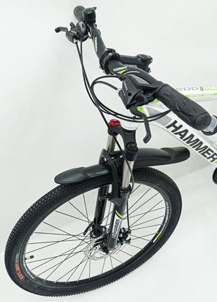 Гірський алюмінієвий велосипед   "s200 hammer"  29 дюйм рама 19" біло-зелений3 фото