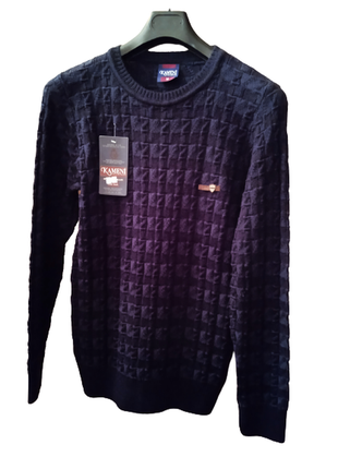 Светр, джемпер kameni, синій вороняче крило, чоловічий