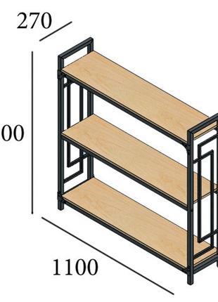 Стеллаж лонг 3 полки квадро2 фото