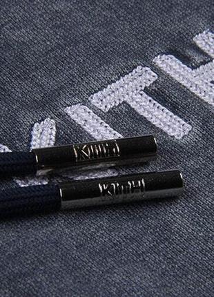 Худи kith knitted embroidered logo heavy hoodie gray3 фото