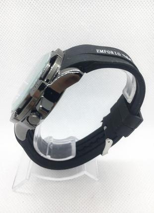 Часы мужские наручные emporio armani (эмпорио армани), черные ( код: ibw553b )3 фото