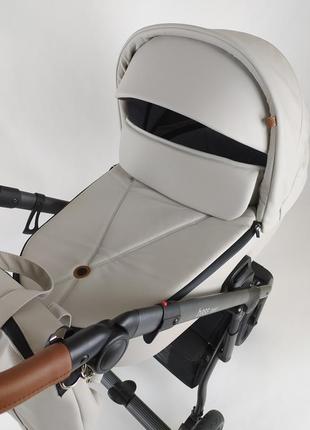 Детская коляска 2 в 1 roan bass next island stone (екошкіра)