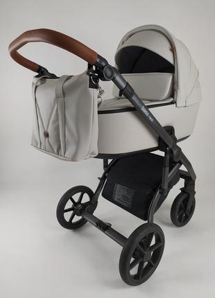 Детская коляска 2 в 1 roan bass next island stone (екошкіра)