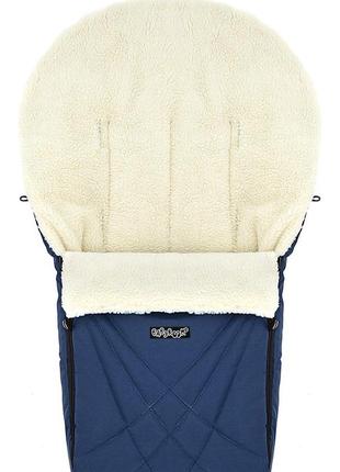 Зимовий конверт babyroom wool n-8 navy blue темно-синій1 фото