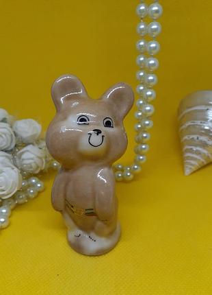 Олімпійський ведмедик рідкісна порцелянова статуетка дружківський фарфор з ведмежа олімпіада-80 парцеляна вінтаж колекційний