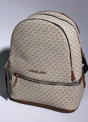 Michael kors patterned backpack beige/brown