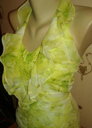 Нарядное салатовое  платье на выпускной, вечеринку3 фото