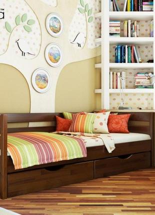 Кровать деревянная нота эстелла estella/ ліжко дерев'яне 90*200 щит бука3 фото
