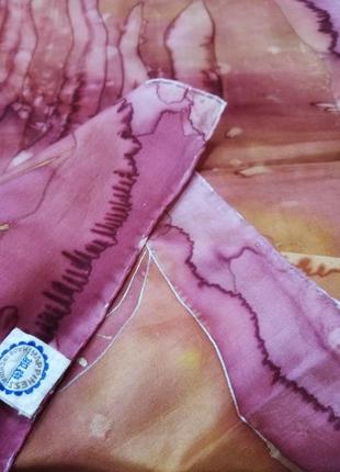 Happiness невесомый шелковый платок ручная роспись2 фото